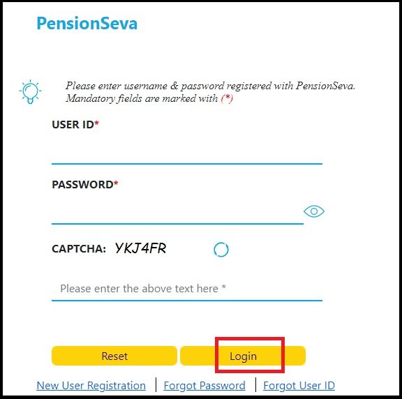 SBI Pension Sewa Portal Login
