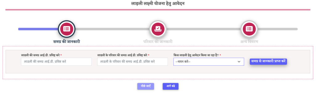 Ladli Laxmi Yojana MP Online Form