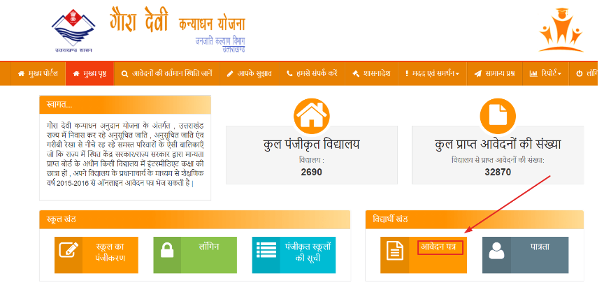 Gaura Devi Kanya Dhan Yojana Apply