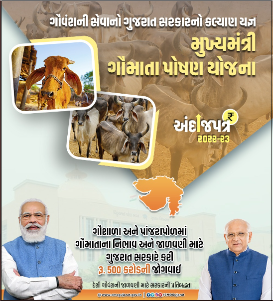 मुख्यमंत्री गौमाता पोषण योजना लांच हुई, गोवंश और गौ माता का रखा जाएगा ध्यान
