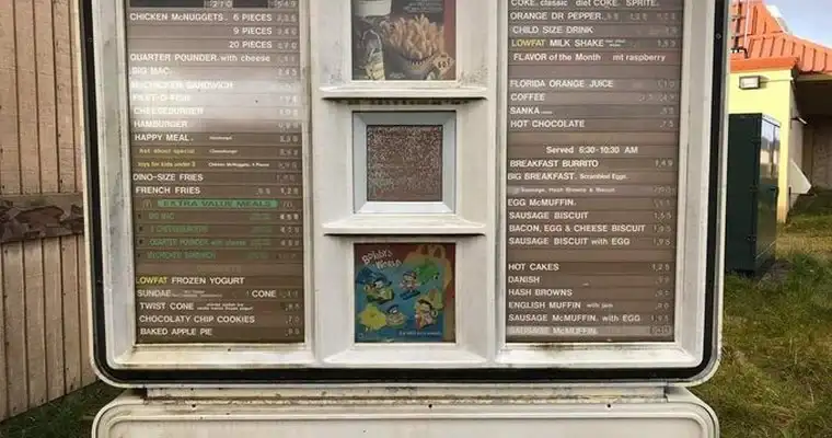 Old McDonalds Menu